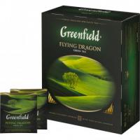 Картинка Чай Greenfield "Flying Dragon", зеленый, 100 фольг. пакетиков по 2г с сайта smikon.ru