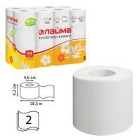 Картинка Бумага туалетная ЛАЙМА 2-х слойная белая 144л. 24шт. в упаковке с сайта smikon.ru