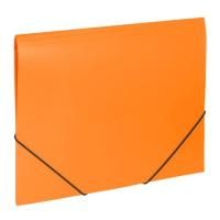 Картинка Папка А4 на резинках, корешок 37мм, пластик 0.50мм оранжевый, BRAUBERG "Office" с сайта smikon.ru