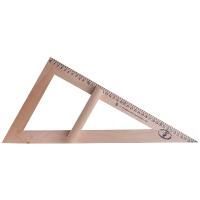 Картинка Треугольник классный деревянный 40см, 90/60/30 градусов, с держателем с сайта smikon.ru