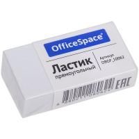 Картинка Ластик для карандаша белый, прямоугольный 38х20х10мм, термопластичная резина, картонный. держатель, OfficeSpace с сайта smikon.ru