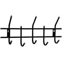 Картинка Вешалка настенная Стандарт 2/5, 260х550х110мм металл, черная, 5 крючков с сайта smikon.ru