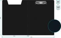 Картинка Папка-планшет А4 с верхним мет. зажимом и крышкой, пластик 1.2мм черный с сайта smikon.ru