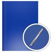 Картинка Папка с пружинным скоросшивателем, корешок 1.5см, пластик 0.35мм синий, фактура песок, DOLCECOSTO с сайта smikon.ru