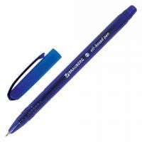 Картинка Ручка шариковая синяя 0.7мм, масляная, игольчатый узел, корпус синий тонированный, риф. держатель, ст. 128мм с сайта smikon.ru