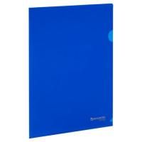 Картинка Папка-уголок А4 пластик 150мкм прозрачный синий, BRAUBERG EXTRA с сайта smikon.ru