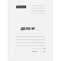 Картинка Папка-обложка "ДЕЛО", картон немелованный, 260г/м2, белый, без зажима с сайта smikon.ru