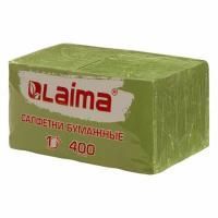 Картинка Салфетки 24х24см 1-но слойные зеленые _400шт. в упаковке, 100% целлюлоза, LAIMA с сайта smikon.ru