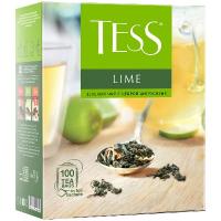 Картинка Чай Tess "Lime" зеленый с цедрой цитрусовых, 100 фольг. пакетиков по 1,8г с сайта smikon.ru
