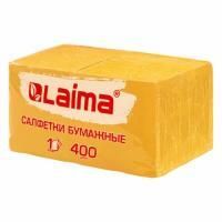 Картинка Салфетки 24х24см 1-но слойные желтые _400шт. в упаковке, 100% целлюлоза, LAIMA с сайта smikon.ru