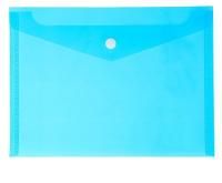 Картинка Папка-конверт на кнопке А5 180мкм пластик прозрачный, синий, Calligrata с сайта smikon.ru