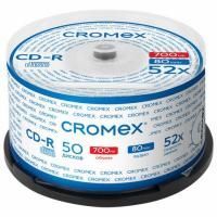 Картинка Диск CD-R CROMEX 700Mb 52x 50шт/уп. Cake Box (упаковка на шпиле) с сайта smikon.ru