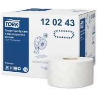 Картинка Бумага туалетная 170м, 2-х слойная, белая, тиснение, с втулкой, перфорированная, TORK Premium T2 с сайта smikon.ru