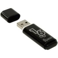 Картинка Флеш-память _16GB Smart Buy Giossy USB 2.0, с колпачком, корпус пластик черный с сайта smikon.ru