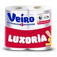 Картинка Бумага туалетная LINIA VEIRO Luxoria, 3-х слойная, белая, 155л. 4шт. в упаковке с сайта smikon.ru