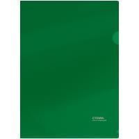 Картинка Папка-уголок А4 пластик 180мкм непрозрачный зеленый, СТАММ с сайта smikon.ru
