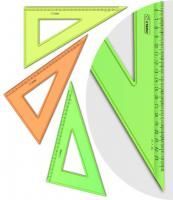 Картинка Треугольник пласт. 30г 23см прозрачный неон ассорти, Стамм "Neon Crystal" с сайта smikon.ru
