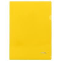 Картинка Папка-уголок А4 пластик 180мкм прозрачный желтый, СТАММ с сайта smikon.ru