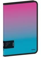 Картинка Папка-конверт на молнии с трех сторон А4, пластик непрозрачный розовый/голубой 600 мкм с окантовкой, ширина корешка 25мм, текстура песок, "Radiance" с сайта smikon.ru