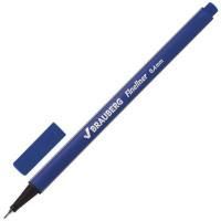 Картинка Ручка капиллярная (линер), синяя, трехгранная, металлический наконечник, линия письма 0.4мм, BRAUBERG "Aero" с сайта smikon.ru