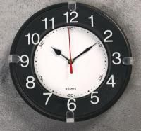 Картинка Часы настенные Классика, "Лесли", круглые d=19см, черный/белый циферблат, дискретный ход с сайта smikon.ru