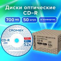 Картинка Диск CD-R SONNEN 700МБ 52x 50шт/уп.в конвертах, CROMEX с сайта smikon.ru