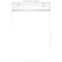 Картинка Бейдж-карман вертикальный 150х95мм (120х90мм), прозрачный, без держателя, OfficeSpace с сайта smikon.ru