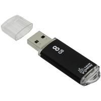 Картинка Флеш-память 8GB Smart Buy V-Cut USB 2.0, с колпачком, корпус металл черный с сайта smikon.ru