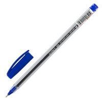 Картинка Ручка шариковая одноразовая синяя 0.7мм, масляная, игольчатый узел, корпус прозрачный, STAFF Basic "OBP-306" с сайта smikon.ru