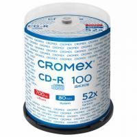 Картинка Диск CD-R CROMEX 700Mb 52x 100шт/уп. Cake Box (упаковка на шпиле) с сайта smikon.ru