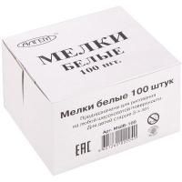 Картинка Мел школьный белый 100шт. прямоугольный, средней твердости, картонная коробка, АЛГЕМ (78мм) с сайта smikon.ru