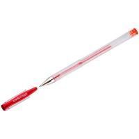 Картинка Ручка гелевая красная 0.5мм, корпус прозрачный, мет. наконечник, ст. 130мм, OfficeSpace с сайта smikon.ru